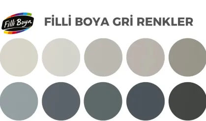 Filli Boya Gri Renk Paleti: 24 Farklı Duvar Boyası Tonu