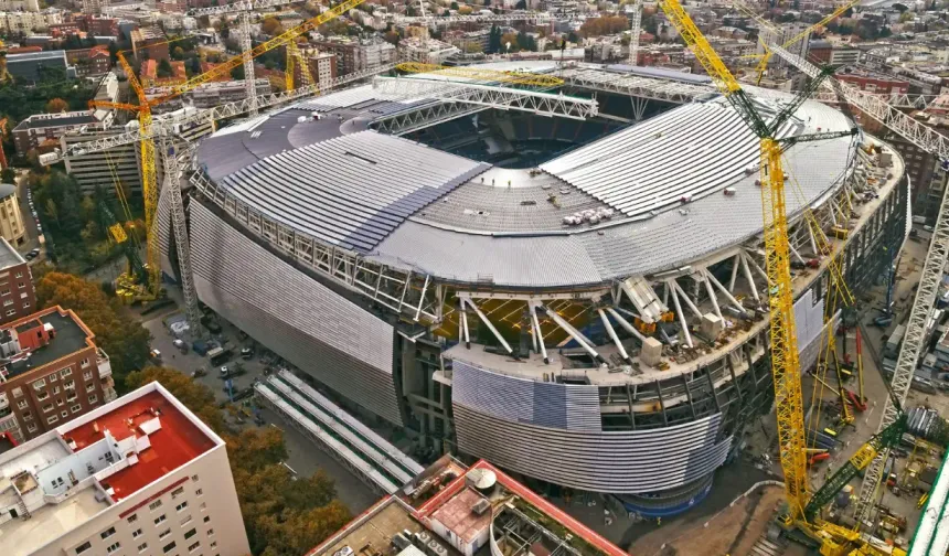 Real Madrid’in yenilenen stadının çatısında 12 bin ton çelik kullanıldı