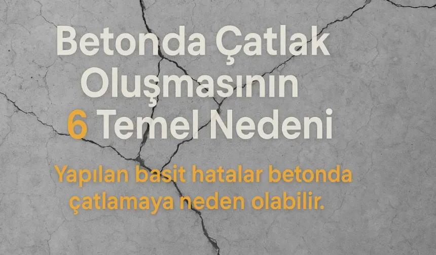 Betonda Çatlak Oluşmasının 6 Temel Nedeni