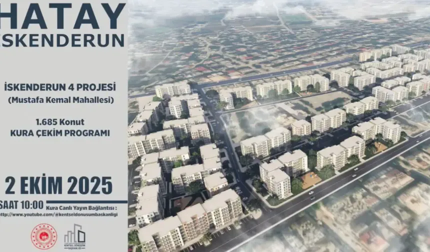 Hatay İskenderun’da 1685 deprem konutu için kura çekildi