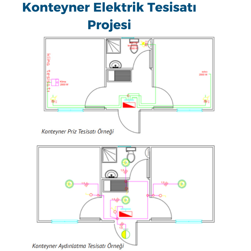 Konteyner elektrik tesisatı projesi