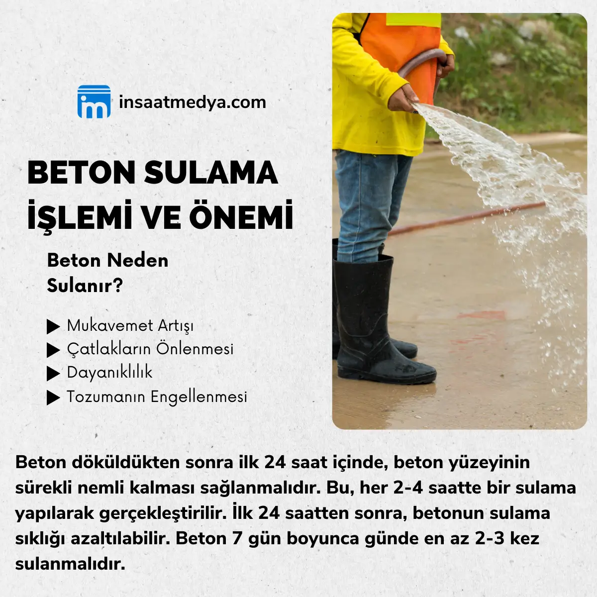 Beton sulama işlemi ve önemi