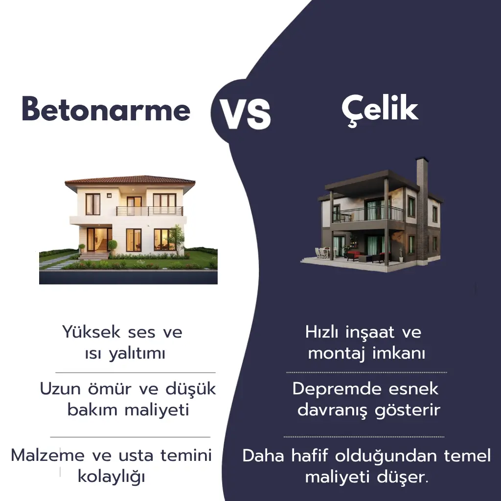 Betonarme Ev Ve Celik Ev Karsilastirma